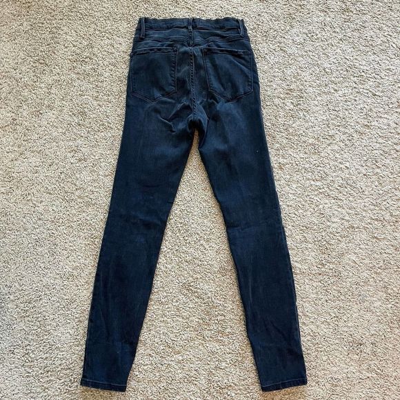 Frame Jeans Ali High Rise Cigarette Skinny Denim Ankle Size 27 Gray Faded 25x26 - Picture 2 of 13